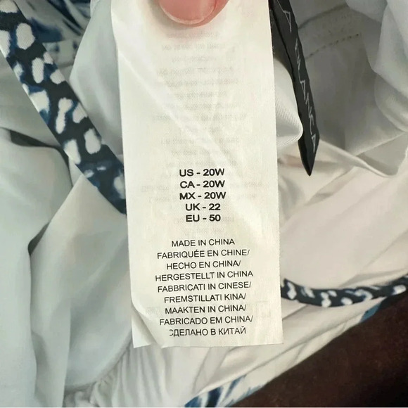 La Blanca Blue Tie Dye Cross Back One Piece - Picture 7 of 7